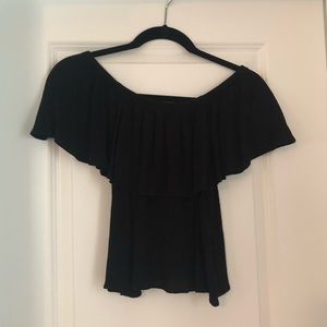 Black off the shoulder top